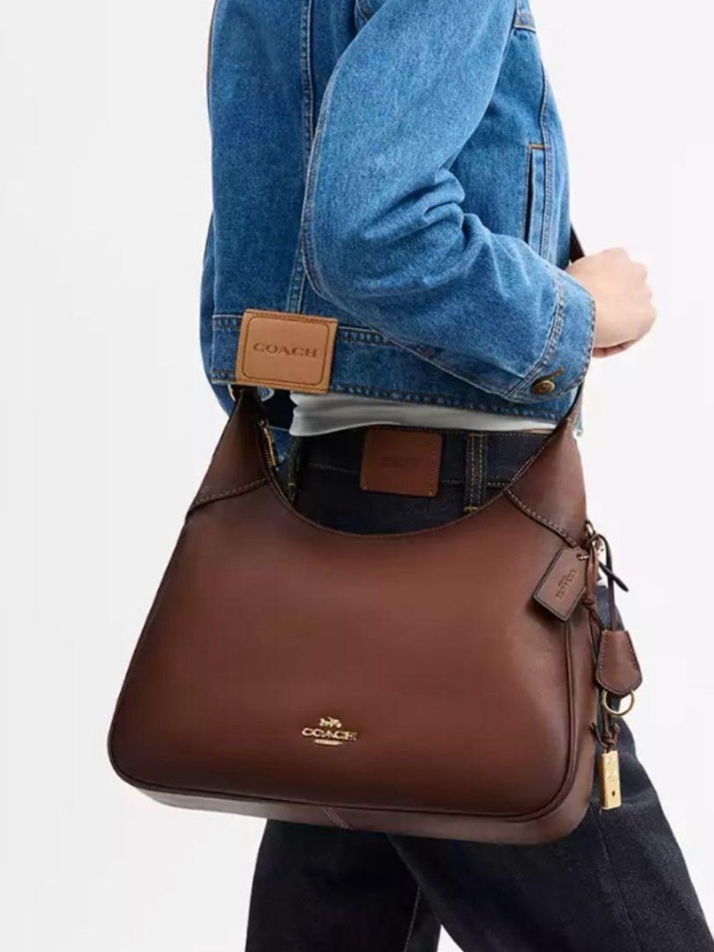 Coach Ella bag in Redwood burnished leather